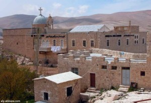 Upper portion of St. Sergius is shown here. Massive walls overlook the valley below. The complex was taken over by Obama supported Islamic rebels last year.